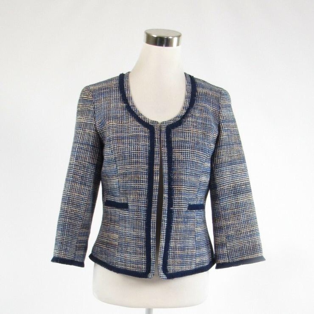 Doncaster Blue and Cream Plaid Blazer